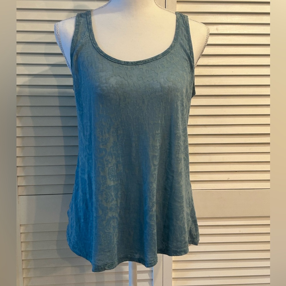 Maurices Sheer Floral Teal Tank Top